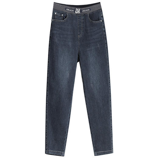 宽松哈伦牛仔裤女2026年新款松紧腰女裤春秋大码女士中年妈妈裤子 商品图4