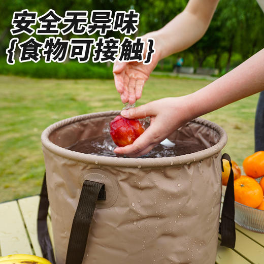 自营（北京董礼）-汉乐美途折叠水桶HL-0820 展开:330*250mm; 收纳:中330*20mm 商品图4