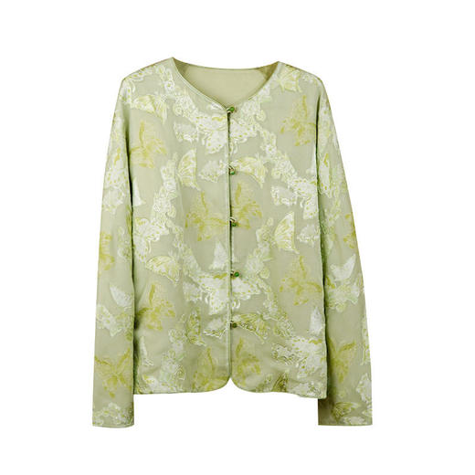 「自」全新升级【铂金会员588/天猫799/差价211】(10833)洛诗琳重工提花桑蚕丝外套2026春装新中式国风设计真丝上衣 商品图4