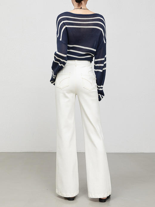 土耳其新升级弹力牛仔妖精裤高腰修身显瘦马蹄喇叭裤 商品图5