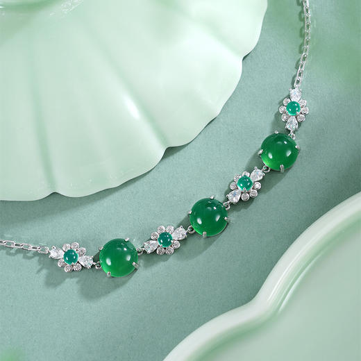 子佩集【花开原野】银S925手链【SL012534】绿玉髓10mm2511 商品图2