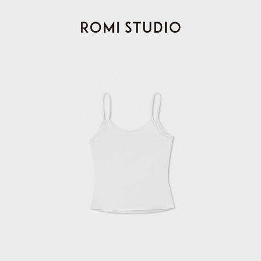 ROMI STUDIO“基础优雅”锦仿棉纯色弹力针织吊带背心RWDSST1627 商品图6