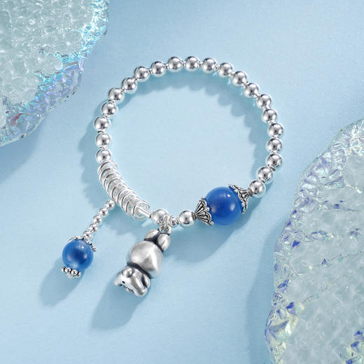 子佩集S925银【多乐兔】糖心玛瑙手串【KDFSL008】【KDFSL008-1】儿童手链2509 商品图2