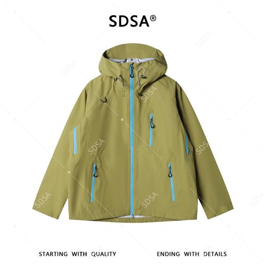 SDSA男装2026新款高贵轻奢时尚机能风拉链立领连帽夹克冲锋衣百搭 商品图0