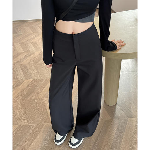 「高腰阔腿超模裤」显瘦阔腿 隐形拉链 视觉拉长腰线 轻薄舒适百搭 商品图5