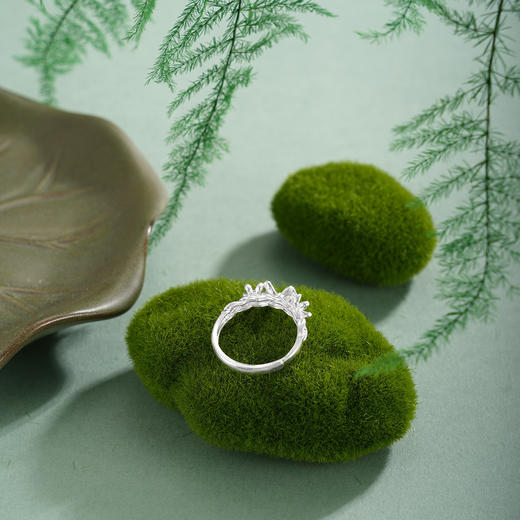 子佩集【花开蝶舞】S990银戒指【YXYLJZ016】蝴蝶花朵花丝珐琅彩2510 商品图1