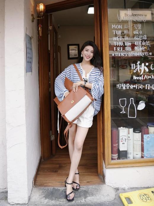 老米优品🎈3-7天！大牌同款！《蚕丝羊毛绑带罗马领条纹衫》薄款针织衫，松弛，复古，高级~  C237831 商品图6