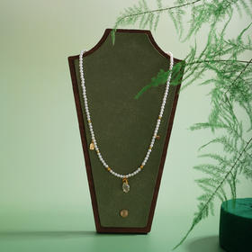 子佩集【玉堂富贵】银S925珍珠AOYA奥雅项链【QNX0018】3mm珠玉兰花上上签镀金2512