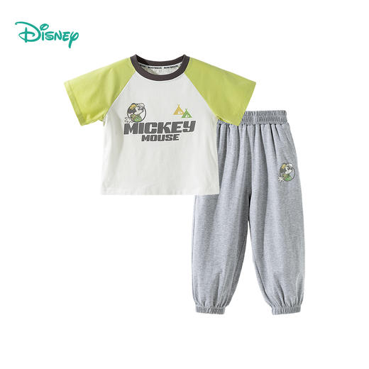 迪士尼男童7A抗菌冰瓷棉夏季短袖长裤套装ZD2FT058 商品图8