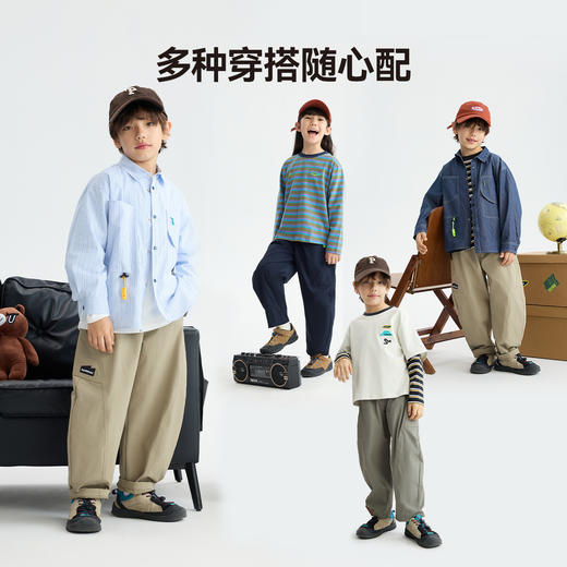 MANHOJIA【穿山裤】儿童长裤防晒耐磨百搭亲肤柔软松弛运动气球裤 商品图3