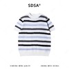 65184SDSA男装2026新款高贵轻奢简约商务撞色条纹圆领短袖T恤百搭上衣 商品缩略图5