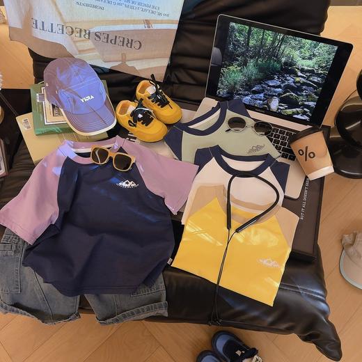 【🔥火山系穿搭39.9带走2件】80-170码男女童2026新款插肩袖韩版童装短袖儿童夏季半袖T恤聚 商品图3