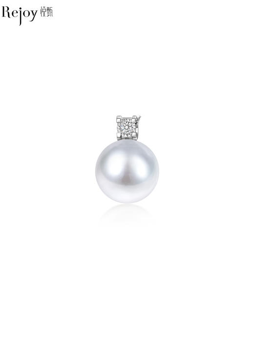 【挚友限定】戴妃 18k金真科研大证凤凰等级澳白珍珠吊坠 商品图0