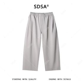 SDSA男装2026新款高贵轻奢韩版简约纯色垂感阔腿休闲裤百搭舒适