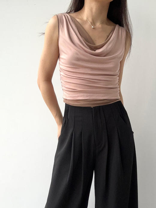 SIJIA｜SS2673 粉⾊针织两件套背⼼ 商品图2