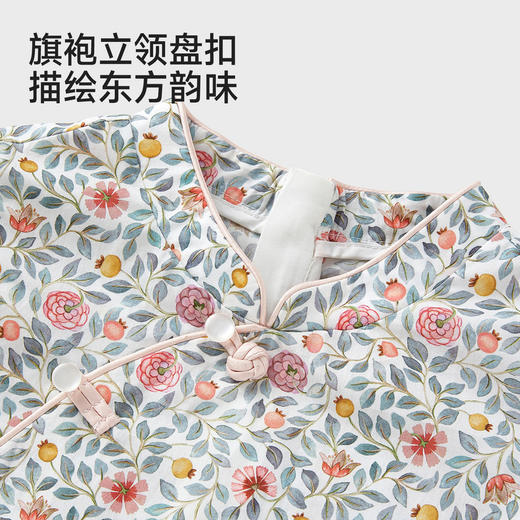 【商场同款】英氏女童短袖连衣裙夏季新款云丝白裙子纯棉公主裙 商品图3