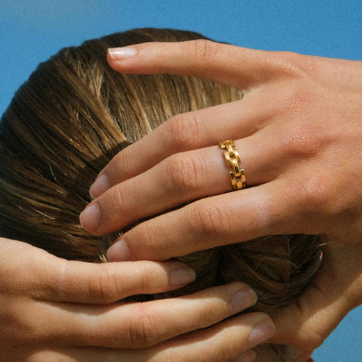 Ancient Rome古罗马时期 | 罗马链条戒指14/16码（金银2色） 商品图1