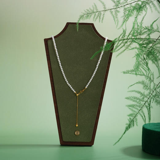 子佩集【玉堂富贵】银S925珍珠AOYA奥雅项链【QNX0018】3mm珠玉兰花上上签镀金2512 商品图2