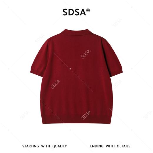 26MY02SDSA男装2026新款高贵轻奢时尚简约翻领针织短袖T恤百搭时尚上衣 商品图4