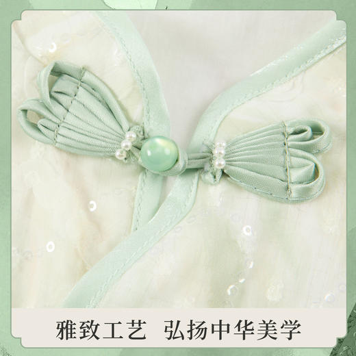 笛莎/Deesha 观山见2026年夏季新款童装女童国风套装无袖T恤+半身裙 商品图3