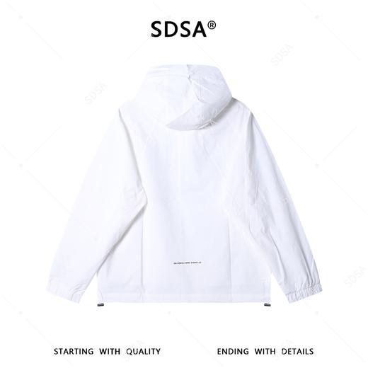 SDSA男装2026新款高贵轻奢纯色下摆松紧设计拉链立领连帽夹克百搭 商品图4