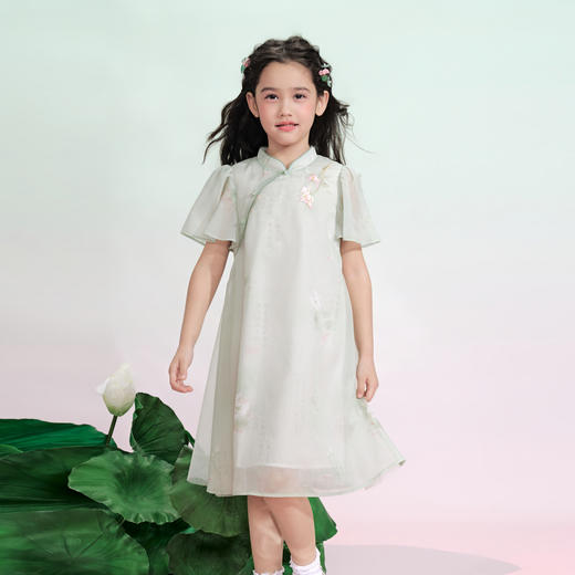 笛莎/Deesha 观山见2026年夏季新款童装女童国风连衣裙 商品图4