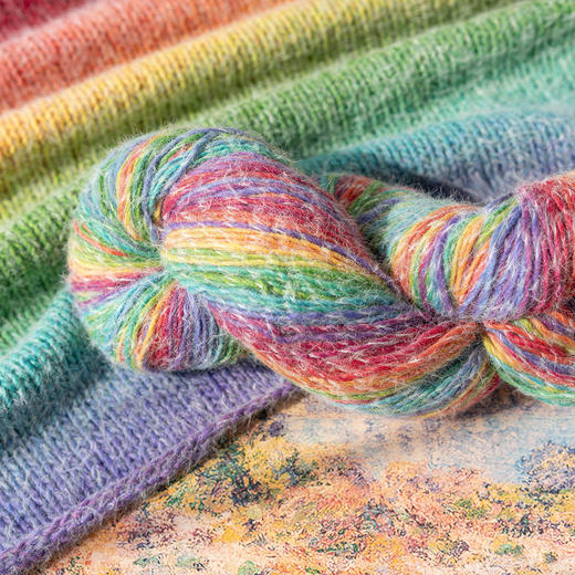 苏苏姐家花雾段染手工diy手编线编织钩针棒针毯毛衣帽围巾毛线团 商品图2