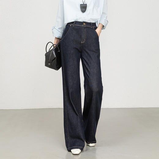 土耳其新升级弹力牛仔妖精裤高腰修身显瘦马蹄喇叭裤 商品图6