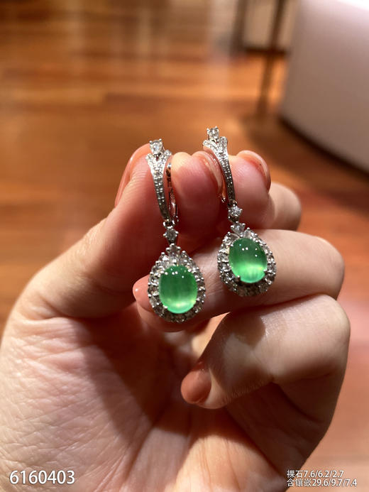 6160403，蛋面耳坠。具体价格微信咨询 商品图2