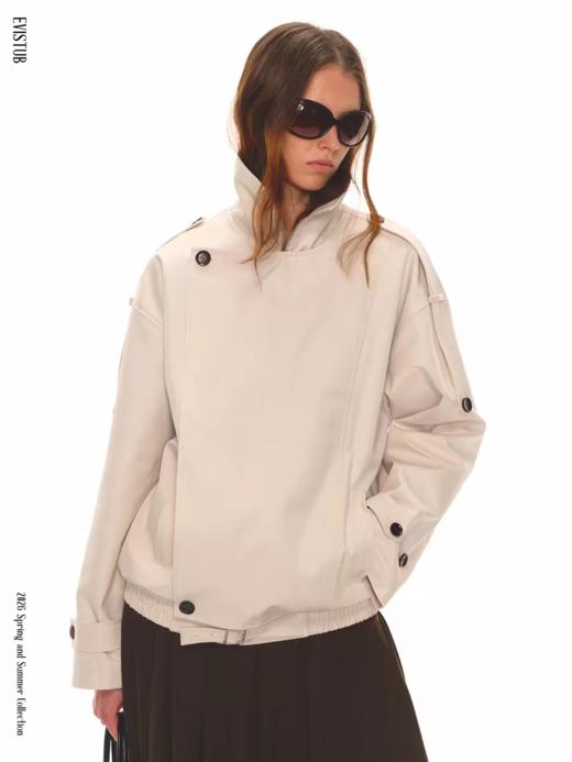 Evistub girls/E-6CWT1919/不规则双门襟剪裁短风衣 商品图0