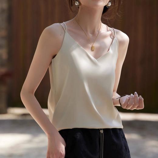 美丽解锁「法式微醺缎面吊带」冰丝缎面爽滑垂感 百搭美背优雅性感 宽肩带/双肩带可选 商品图5