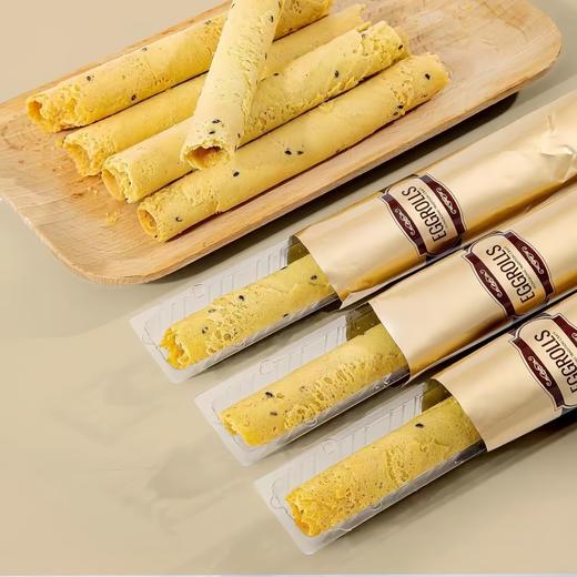 西洋参港式黑芝麻蛋卷 参味浓郁口感松脆 独立包装 礼盒节日送父母老师糕点 港式蛋卷300克/1盒 商品图4