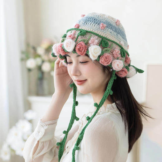 苏苏姐家云端花海帽子包手工DIY编织手拎包帽子钩针毛线团材料包 商品图1