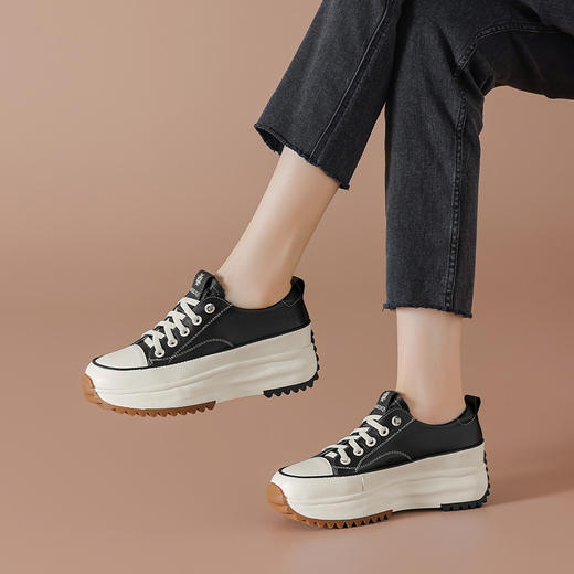 春季新款厚底小白鞋百搭增高显瘦休闲鞋 商品图3