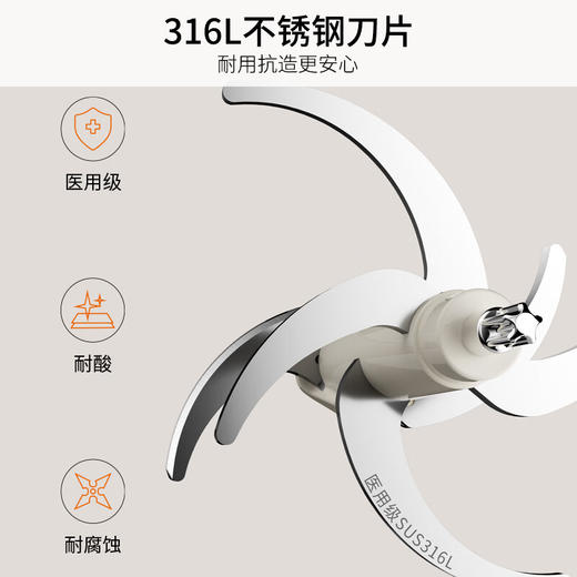 九阳和面绞肉机2.8L+4L双杯套娃绞菜绞馅机饺子肉馅机搅拌料理机 商品图7