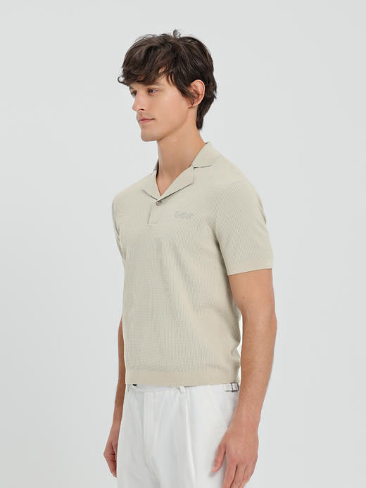 callisto紫色燕子领长绒棉弹力T恤 商品图8