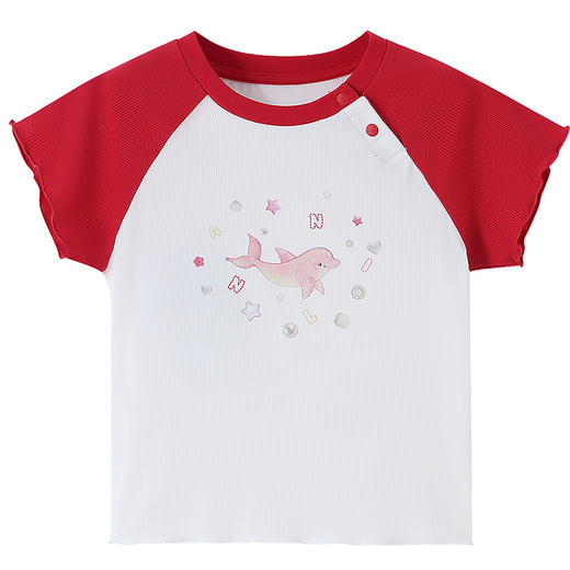 【实体店同款】女童圆领短袖上衣夏季新款安奈儿童装XG621193 商品图6