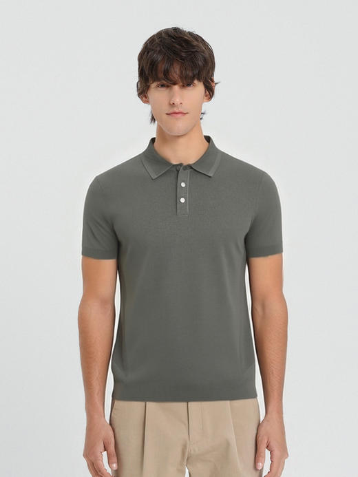 callisto白色双层领口丝棉混纺弹力T恤 商品图7