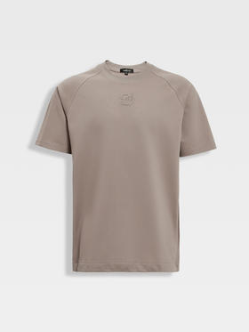 callisto卡其插肩款款式弹力棉T恤