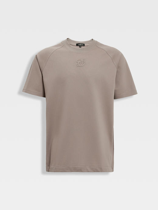 callisto卡其插肩款款式弹力棉T恤 商品图0