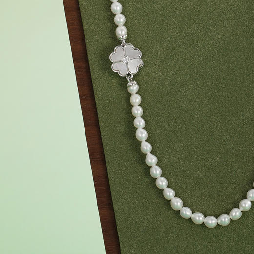 子佩集【心愿四叶】珍珠AOYA奥雅项链【XXXL006】4mm珠磁吸扣四叶草2512 商品图1