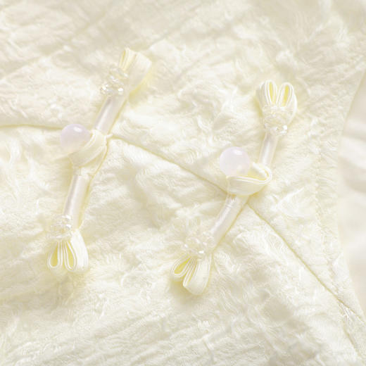 「高货wl」全新升级【铂金会员358/天猫479/差价121】(64448)洛诗琳新中式改良提花连衣裙女2026春夏顺纡绉肌理感裙子 商品图3