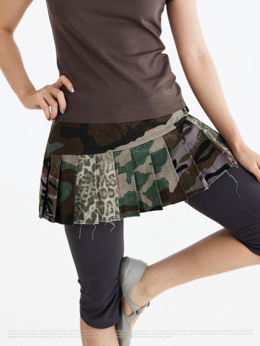 CryingCenter 迷彩拼接串珠搭配单品腰封一片式裙 哭喊中心 商品图1