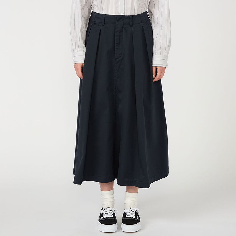 nanamica Chino Skirt 女装机能性面料百褶裙 半身裙