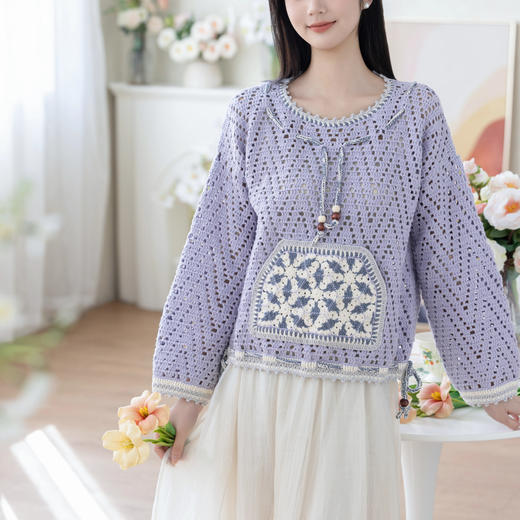 苏苏姐家椿游上衣手工DIY钩针衣服4股棉毛线团自制材料包 商品图3