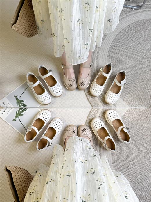 夏季真皮厚底镂空坡跟单鞋2518 商品图2