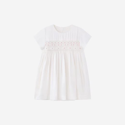 【商场同款】英氏女童连衣裙夏季短袖可爱白裙纯棉儿童公主裙 商品图4