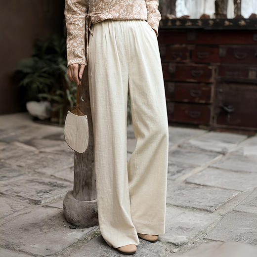东方美学【吾乃兮 新中式苎麻服饰合集】苎麻70%+棉30%的黄金混纺比例 打造慵懒文艺、简约度假风格穿搭 商品图9