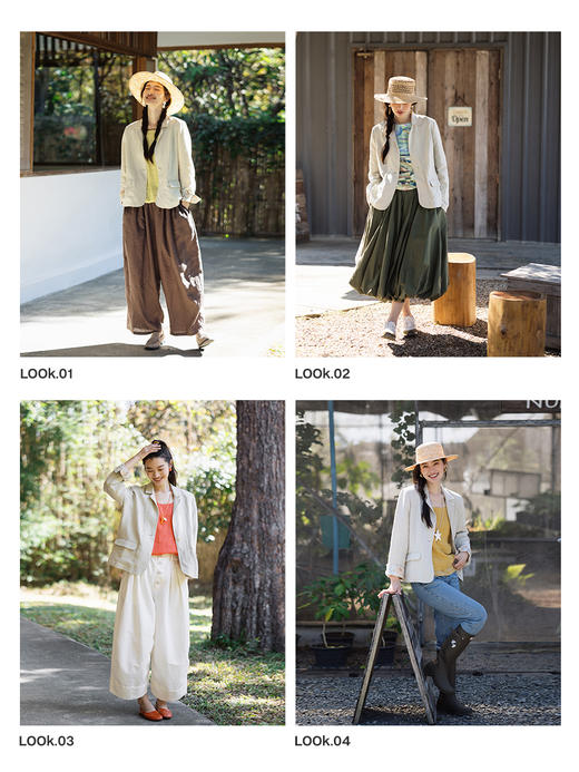 绽放151朵/花事了西装*汉麻亚麻洗水宽松显瘦带垫肩文艺西装外套 商品图3