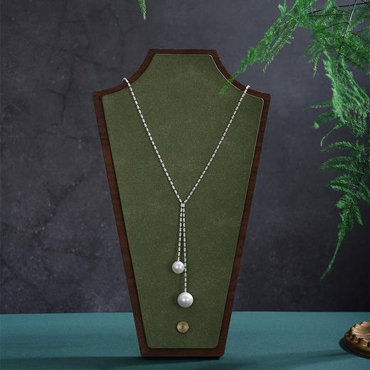 子佩集【流珠映月】银S925珍珠AOYA奥雅套链【MLTL002】8-9mm珠双珠流苏2512 商品图0